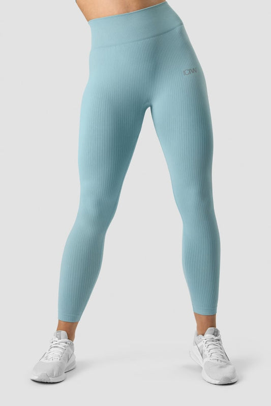 ribbed define seamless tights pale blue