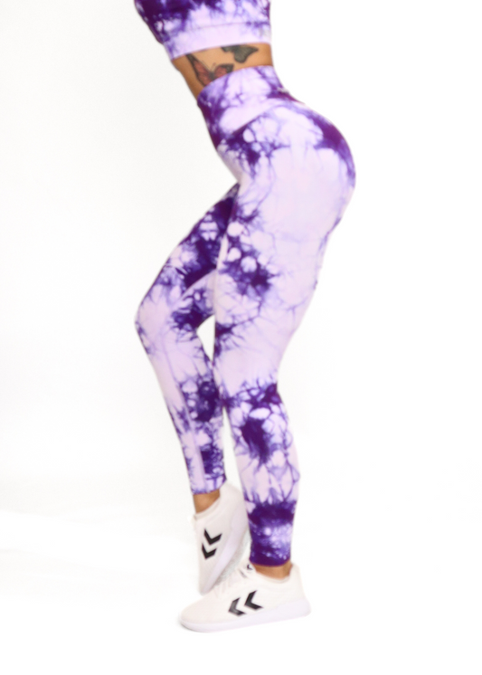 Entice Scrunch Tights - Purple Tie Dye - for kvinde - BETTER BODIES - Tights