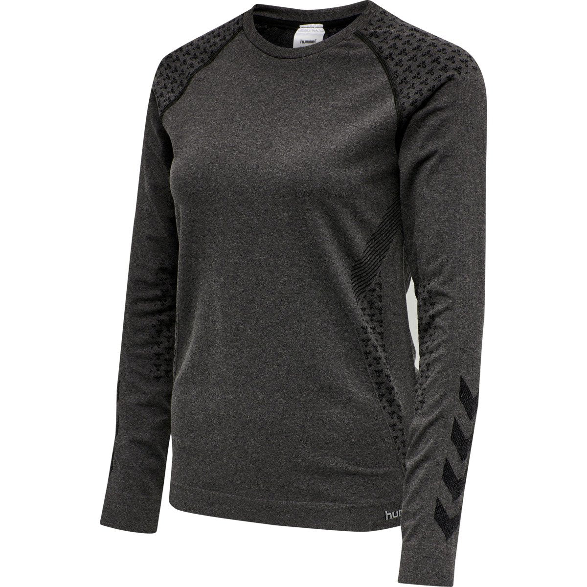 Classic Bee Seamless T-Shirt L/S - Black Melange - for kvinde - HUMMEL - Trøjer